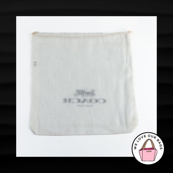 NEW COACH NEW YORK WHITE COTTON DUST BAG 8x8 DRAWSTRING PROTECTIVE COVER SLEEPER - Picture 2 of 2